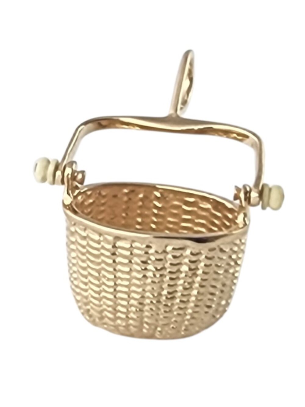 14K Yellow Gold Articulating Open Nantucket Basket Pendant #23892